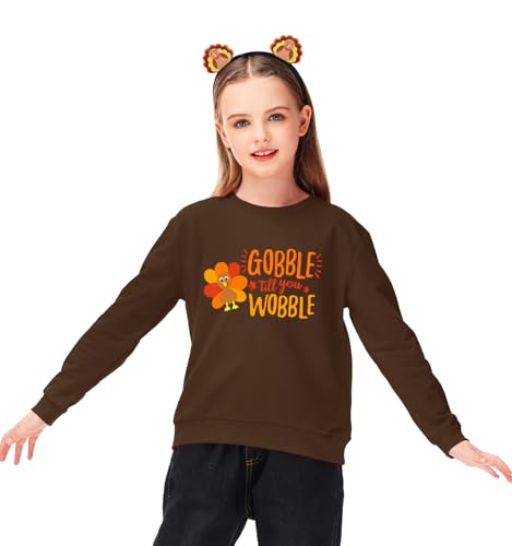 Image of Remimi Kids Halloween Sweatshirt Long Sleeve Thanksgiving Tops 3-14 Years