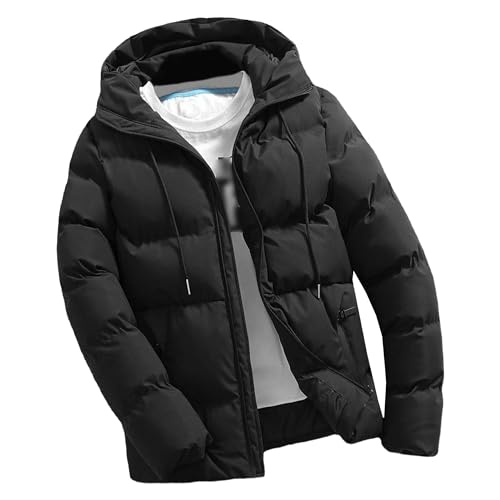 ZDJSWJ Uomo inverno cappuccio giù giacca ispessimento caldo giù giacca giacca - vento impermeabile cappuccio giù giacca, Nero , M ZDJSWJ Uomo inverno cappuccio giù giacca ispessimento caldo giù giacca giacca - vento impermeabile cappuccio giù giacca, Nero , M