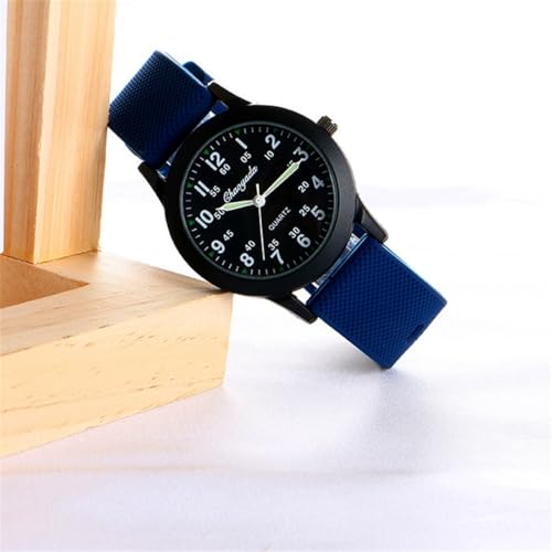 New Durable Silicone Teen Girls/Boys Student Quartz Waterproof Wristwatch Arabic Numeral Dial Watches2