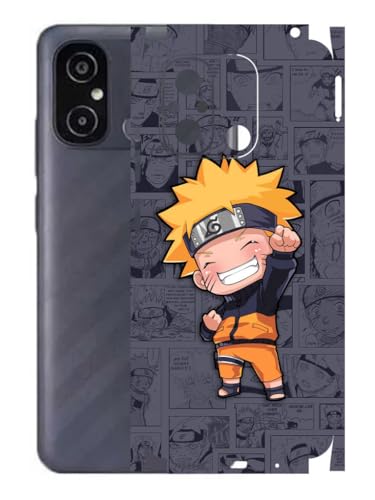 Image of AtOdds - Compatible for REDMI 12C Mobile Back Skin Sticker - Lamination - Rear Screen Guard Protector Film Wrap (Coverage - Back+Camera+Sides) (Design - Anime-1)