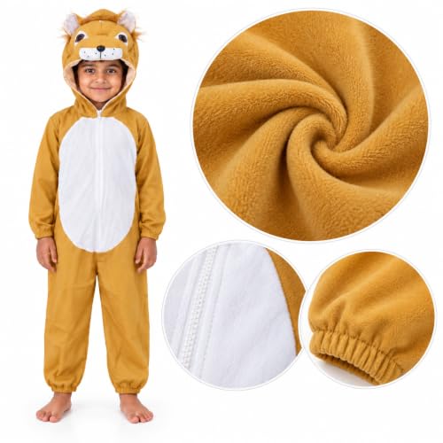 Image of Animal Costume for Kids | Plush Fancy Dress Costume for Boys & Girls |School Fancy Dress, Annual Day, Jungle Theme, Role Play, Halloween & Birthday Party