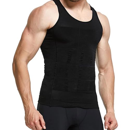 Selure Shaping Tank Men,Selure Compression Shirt Vest,High Elastic Breathable Invisible Mens Body Shaper Tank Top for Workout3