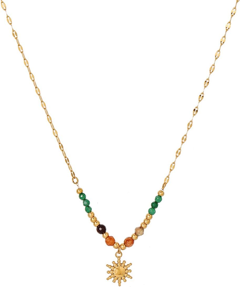 Bohemian beads pendant colorful vintage beach necklace fashion women