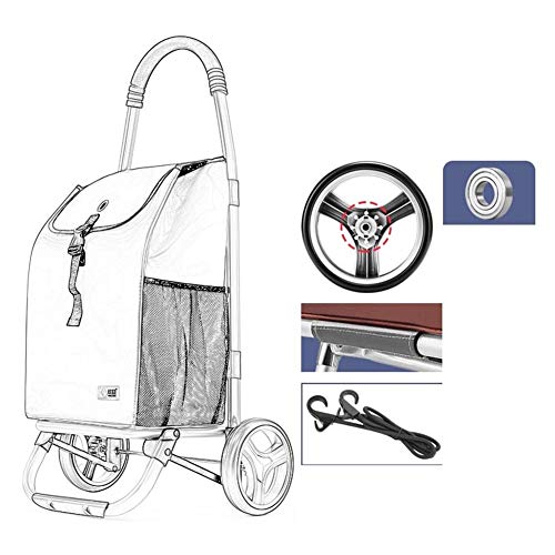 Carretilla Plegable Ligera para Compras con Bolsillos Laterales miniatura 2
