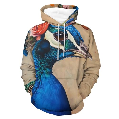 Sweatshirt fleur paon idéal pour vos sorties urbaines de mi-saison