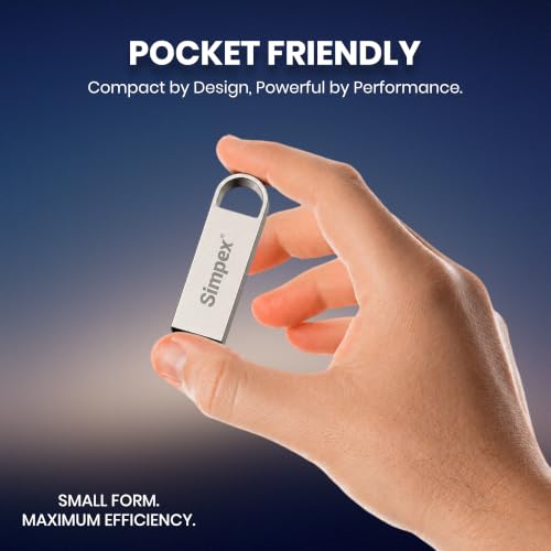 Image of Simpex (16 GB 2.0V) Metal Body 16GB USB Flash Drive, High Speed Read & Write Pen Drive, Magnetic, X-Ray & Temperature Resistant, Compatible with Windows & Mac OS