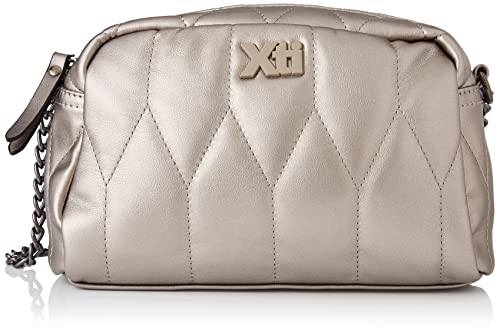 XTI 184062, Bolso Bandolera para Mujer, Plomo, One...