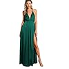 SheIn-Womens-Sexy-Satin-Deep-V-Neck-Backless-Maxi-Club-Party-Evening-Dress SheIn Women's Sexy Satin Deep V Neck Backless Maxi Club Party Evening Dress Dark Green Small