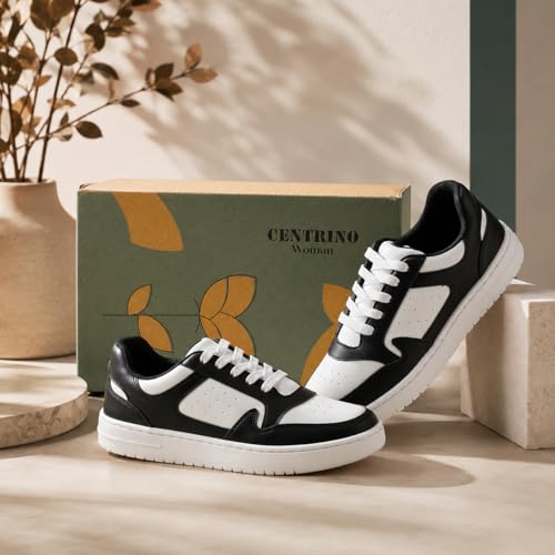 Image of Centrino Women's Sneakers | Cushioned Insole Comfortable Shoes | Trendy & Stylish Modern Sneakers | Durable TPR Sole Casual Walking Footwear (8155)