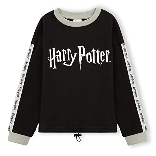 HARRY POTTER Sudadera Niña - Sudaderas para Niñas 7-14 años ( Negro/Gris Sudadera, 7-8 años)
