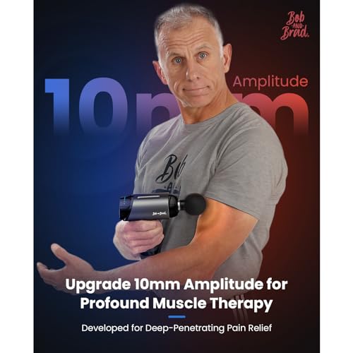 Bob and Brad T2 Pro Massage Gun and Weighted Heating Pad with Far Infrared Therapy for Targeted Pain Relief
