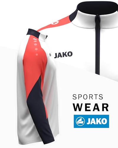 JAKO Damen Polyesteranzug Dynamic, weiß/coral/marine, M – Ansicht 2