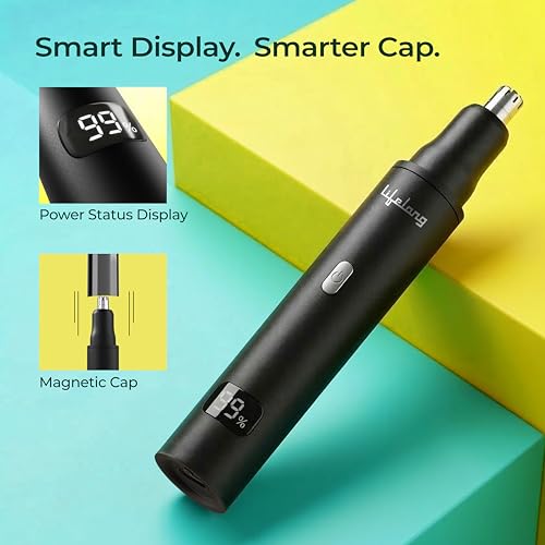 Image of Lifelong Nose Trimmer for Man | Nose Hair Trimmer for Women | Rechargeable Painless Nasal Hair Cutter, Ear Hair Remover, Eyebrow Scissors |Unisex Nose and Ear Electric Hair Removal Pen |1.5Hr Runtime