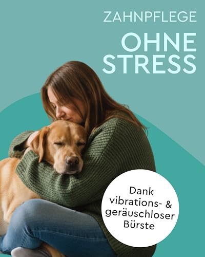 emmi-pet 2.0 Ultraschall-Zahnbürste, Geräuschlose Hundezahnbürste ohne Schrubben mit 96 Mio. Schwingungen - beugt Zahnstein & Entzündungen vor – Inkl. Ultraschall-Aufsätze & Hundezahnpasta – Grün