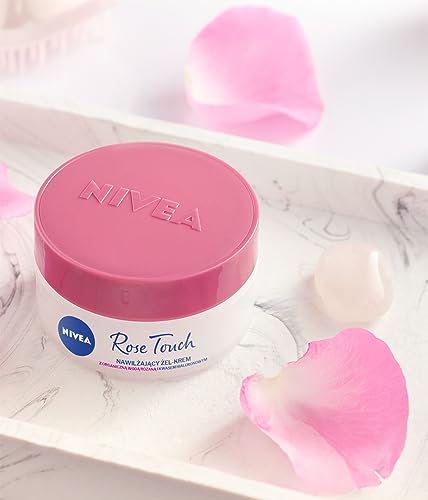 NIVEA Rose Touch Moisturising Gel‑Cream with Organic Rose Water & Hyaluronic Acid – Lightweight 48‑Hour Hydration Gel for Soft, Smooth, Radiant Skin, 50 ml