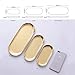 ANZOME 2 Sets Gold Oval Stainless Steel Trinket Tray,Towel Storage Dish Plate Tea Fruit Trays Cosmetics Jewelry Plate – 2 Size …