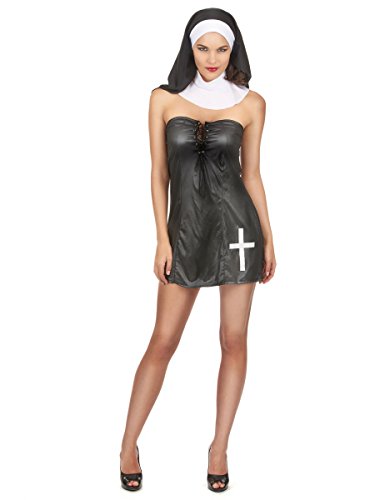 DEGUISE TOI Sexy Nonnen-Kostüm für Damen schwarz-weiss - Schwarz