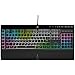 Price comparison product image Corsair K55 RGB PRO XT Wired Membrane Keyboard - IP42 Dust and Splash Proof - 6 Macro Keys with Elgato Integration - iCUE Compatible - QWERTZ DE - PC, Mac, Xbox - Black