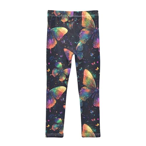 Boccsty Bright Butterflies Girls Leggings Kids Yoga Pants Dance Active Tights 4T2
