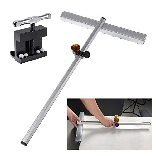 ILS 60 cm T Tipo Cortador para tiras de vidrio de empuje Cortador de azulejos de aluminio con cabeza de cuchillo de 5 piezas