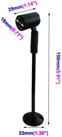 1W 15cm LED Pole Light Fixture with Base Spot Post Lamp Bulb High Power Black Shell