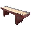 Shuffleboard Table 12 Ft Set Hardwood Block Surface Home Game - Dark Cherry