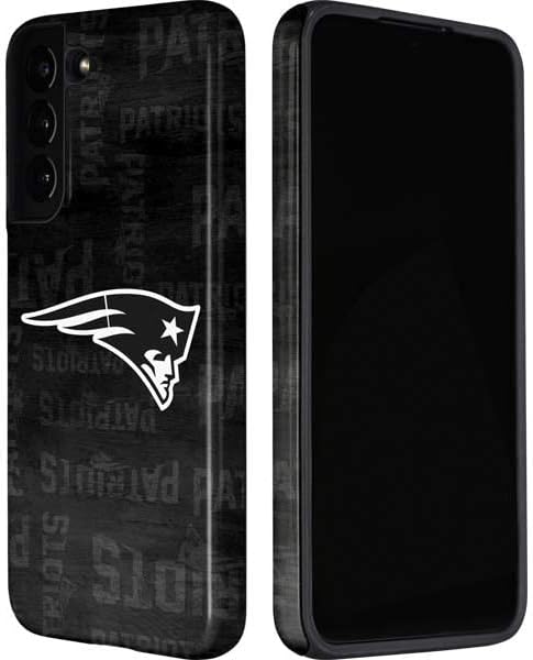 Skinit Pro Phone Case Compatible with Galaxy S22 Plus - Officially Licensed NFL New England Patriots Black & White Design