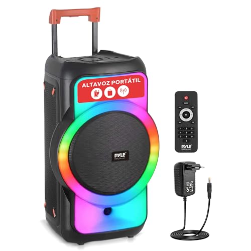 Pyle Altavoz Grande, Bluetooth, Portátil, Sistema True Wireless Stereo, Graves Potentes y Agudos Claros