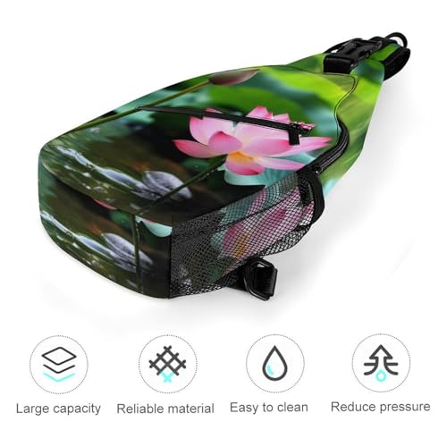 Mochila tipo bandolera para senderismo Garden Lotus blanca miniatura 5