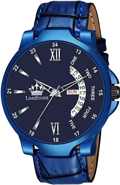 LIMESTONE LS3025 Bleed Blue Day and Date Functioning Blue Strap Adult Quartz Analog Watch - for Men (B09W5QLW5Q) Amazon Price History, Amazon Price Tracker
