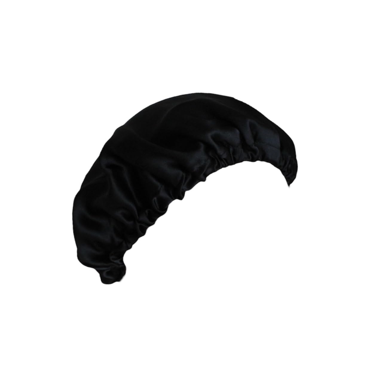 Jasmine Silk Women's Black 100% Pure Mulberry Silk Sleep Cap Bonnet (Black)