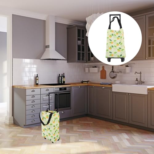 Paquet à provisions pliable à roulettes grand format en tissu résistant - 6
