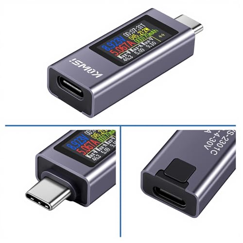 Image of 2Set USB C Tester Power Meter Type-C PD Digital Multimeter 4-30V 0-12A Voltage Current Tester USB Cable Charger Detector for Power Bank Capacity Measurement