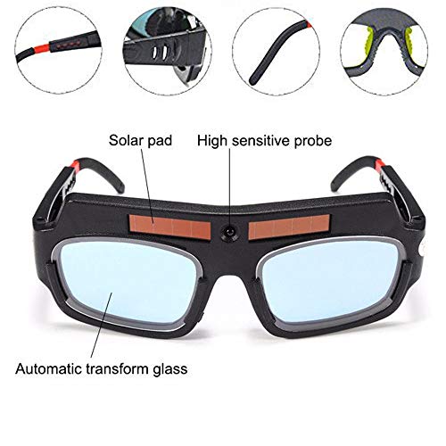 Solar Auto Darkening Welding Goggle Helmet Mask Safety Welding Glasses,Anti-Flog Anti-Glare Protective Goggles (2) #TOP6