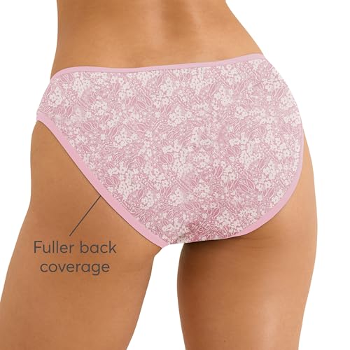 Image of Pact Women's Organic Cotton Bikini Underwear, Classic Fit Panties with High Cut Leg