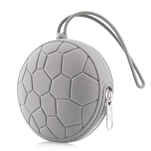 Image of Vicdozia Pacifier Holder Case, Baby Silicone Pacifier Cover BPA Free Protective Storage Container - Keeps Soothie & Binkie Holders Clean Baby Essential Accessory(Grey)