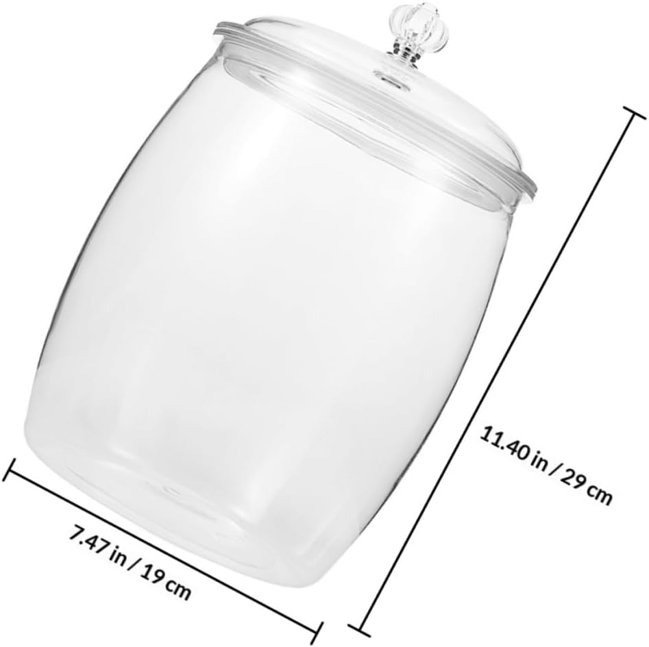 Airtight Plastic Food Storage Canister with Lid 6.5l Cookie Jar for Kitchen Pantry Candy Cereal Container with Handle, Household Organizer Random Color