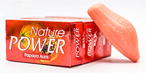 Power Soaps Nature Power Papaya Aura Soap (4 Pieces X 125 g)
