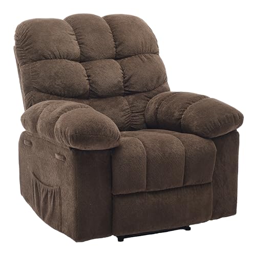 Sillón reclinable ergonómico marrón oversize miniatura 1