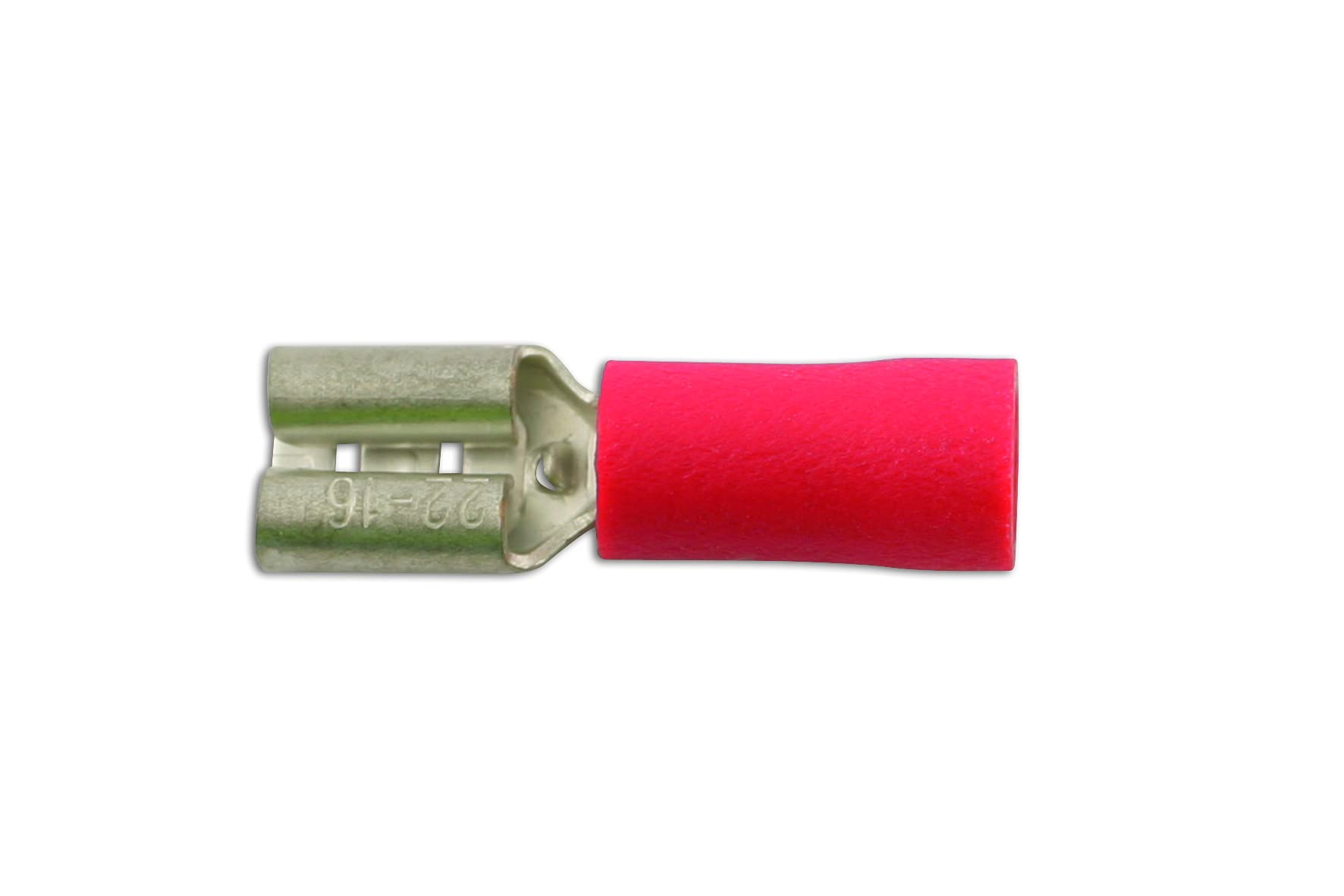 CONNECT 36866 Pre Insulated Terminal 10 Pieces 6.3mm Red Female Push On