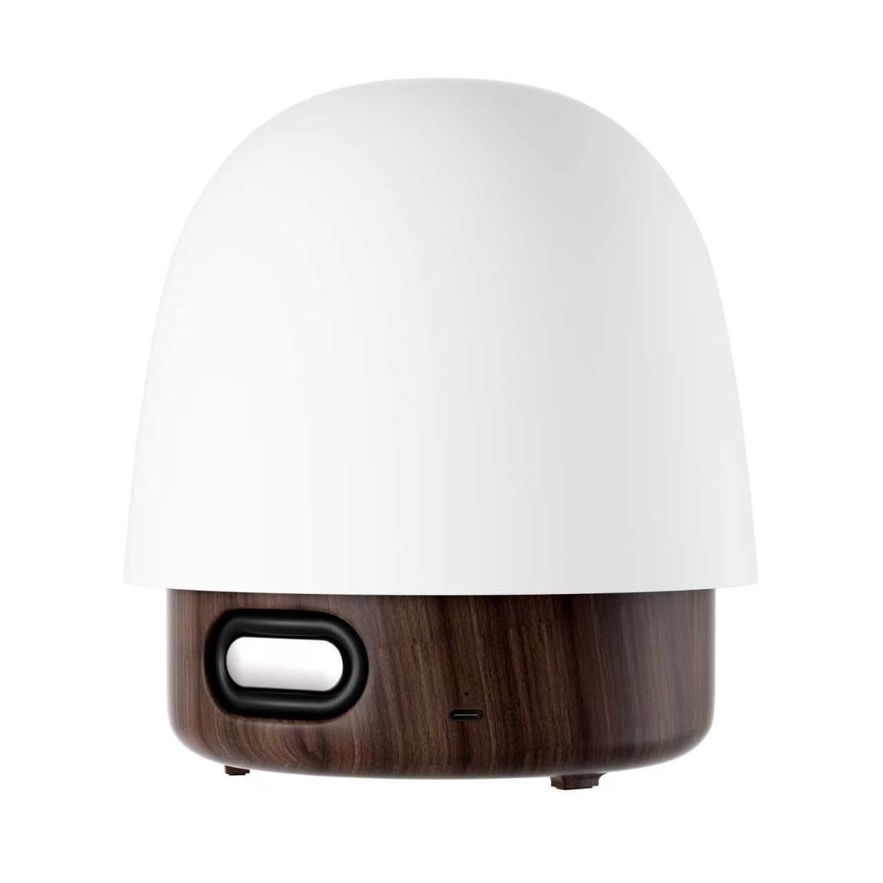 UPXNBOR Shower Lamp with Bluetooth Speaker & White Noise, Ocean Wave Projector, Cordless Bathroom Light, Rechargeable Table Lamp, 16 Colours & 2 Light Effects via Extra Shade, Touch & Remote, IP54