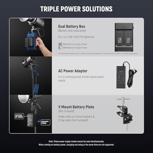 Image of NEEWER MS60C LED Video Light RGBWW Control 2.4G /App, 65W Mini RGB COB Continuous Light, 2700K-6500K, 8300lux /1m, CRI97+, 17 Effects, Manual Bowens Focus for Studio Photography Recording