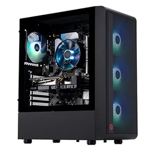 ADVANCED BATTLESTATIONS ABS Stratos Ruby High Performance Gaming PC – AMD Ryzen 7 5700X – GeForce RTX 4060 Ti 8G – 32GB DDR4 3200MHz – 1TB M.2 NVMe SSD – ASR5700X4060TI8G