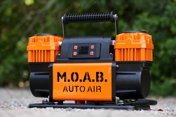 EZ FLATE M.O.A.B. Auto Air Compressor w/LCD Display, Set Target Pressure, dual air compressor, 10.6 CFM Offroad Air Compressor 4x4, 150 PSI, Inflator With Pressure Gauge - Image 8