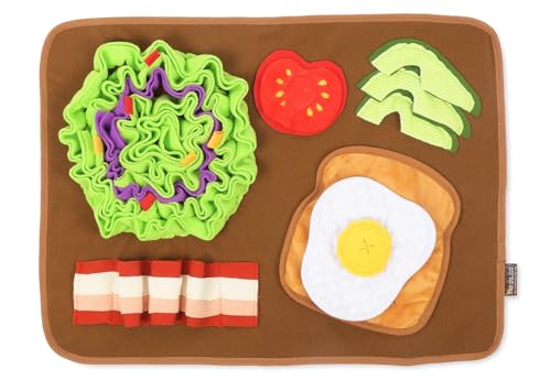 Dog Foraging Toys P.L.A.Y. Cute Snuffle Mat for Dogs – Brunch Themed Interactive Food & Treat Mat for Puppies & All Size Dogs – Enrichment Toy, Great for Slow Feeding, Nosework & Foraging Skills – Machine Washable