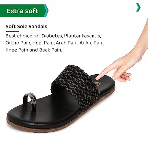 Image of ORTHO JOY Fancy doctor slippers | Soft chappal for women | Casual flat sandals