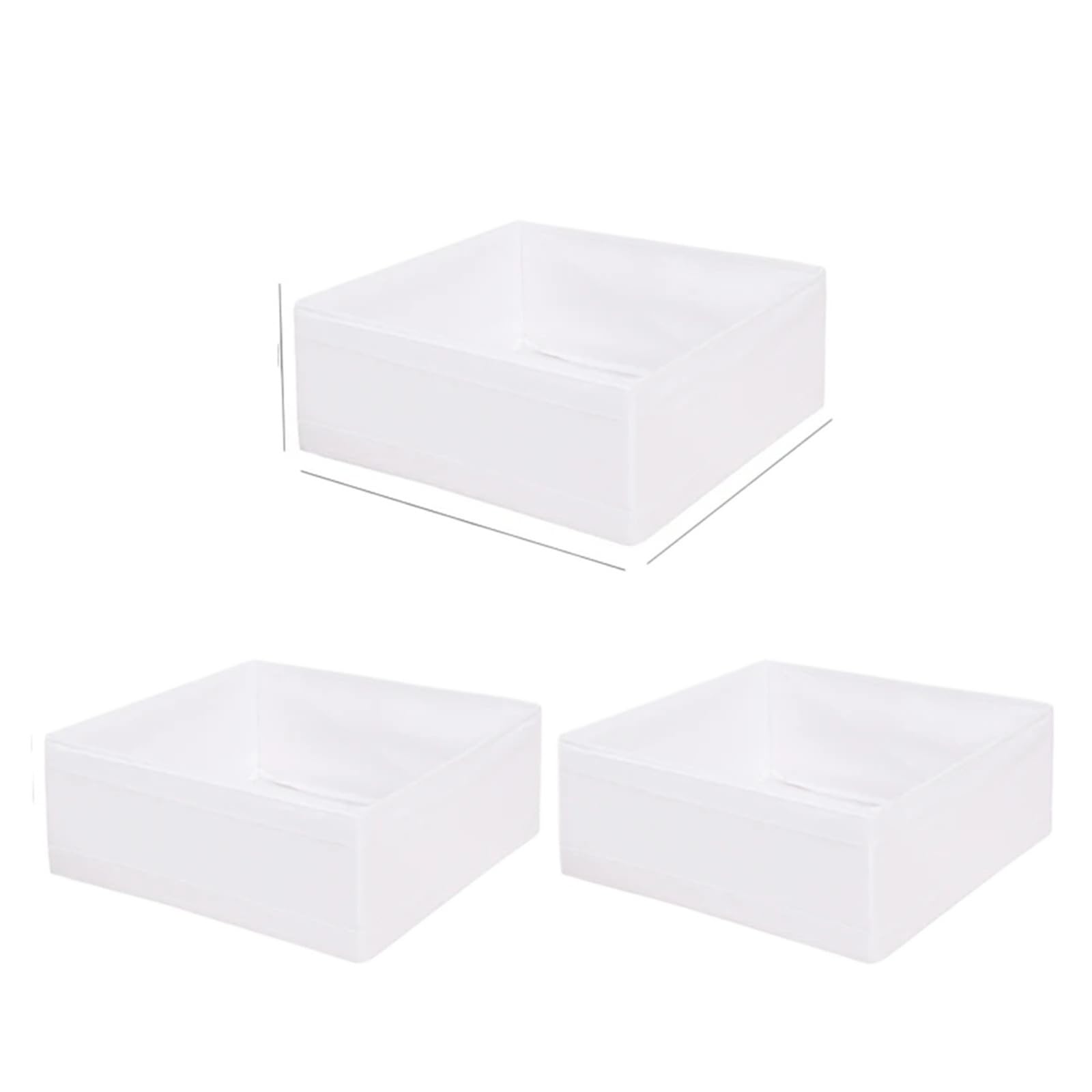 DFGRGRV Drawer Organiser 3/6PCS Clothes Organizer Box Closet Compartment Drawers Foldable Underwear Socks Wardrobe Storage Containers(White L)