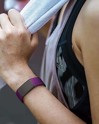 Hamile Bands Compatible With Fitbit Charge 4 / Fitbit Charge 3 / Fitbit Charge 3 Se, Waterproof Replacement Watch Strap Fitness Sport Band Wristband For Women Men, Small, Plum #TOP5