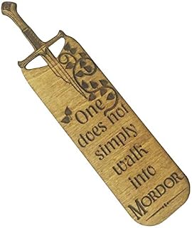 Lord of the Rings Wooden Bookmark - One does not simply walk into Mordor Movie quote