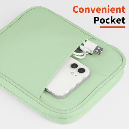 Image of HoYiXi Universal Sleeve Bag for 7-8 inch Tablet Fire HD 8 /Fire HD 8 Plus Compatible iPad mini (6th Gen) 8.3 inch 2021, iPad mini 5 /4 /3 /2 /1, Tab A8, 7 inch-8 inch inch Android Tablet Sleeve Case -Green